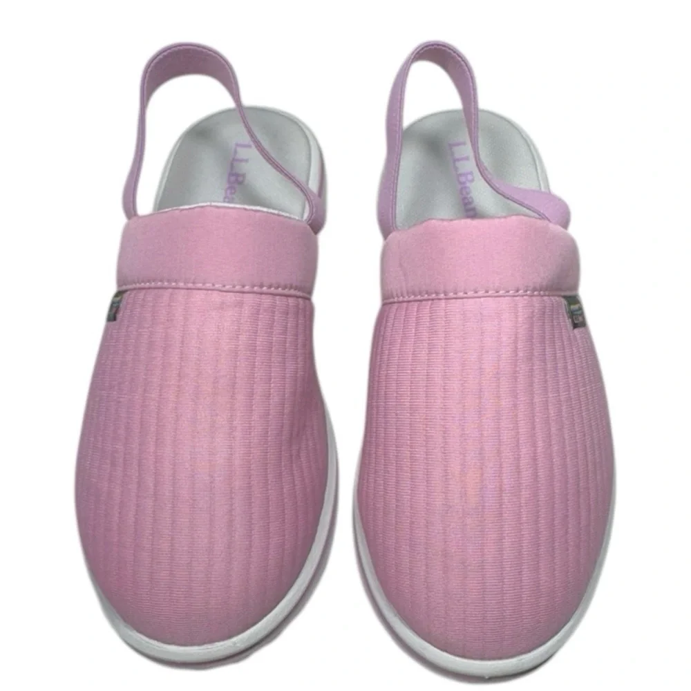 L.L. Bean Big Kids Airlight Mauve Berry Slingback Slippers Size 3-4